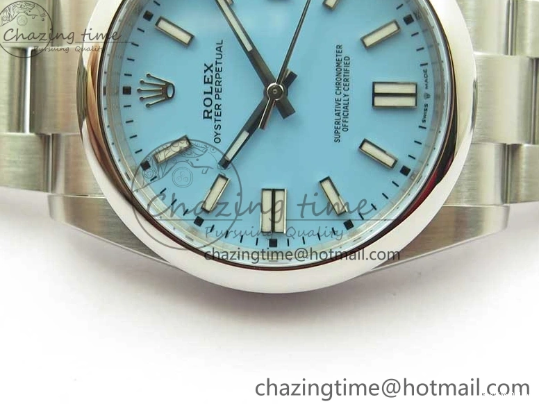0514 Classic Oyster Perpetual 41mm 124300 ROF 1:1 Best Edition 904L Steel Tiffany Blue Dial on SS Bracelet A 2670